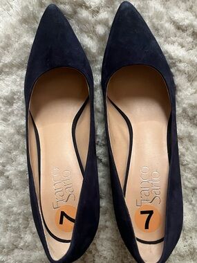 Franco Sarto Navy Pointed Toe Heels